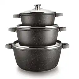 Netto Marken-Discount 6-tlg Kochtopfset mit Deckel ø36cm/ø40cm/ø44cm Angebot