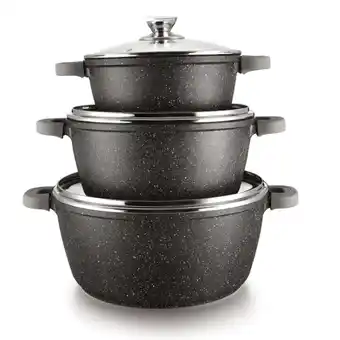Netto Marken-Discount 6-tlg Kochtopfset mit Deckel ø36cm/ø40cm/ø44cm Angebot