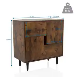 Netto Marken-Discount hjh LIVING Kommode LYKKJA Melaminharzbeschichtete Spanplatte Angebot