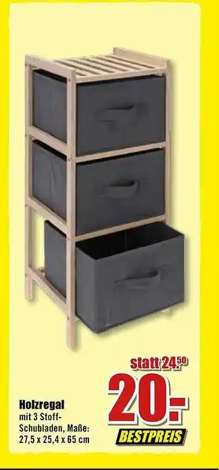 B1 Discount Baumarkt Holzregal Angebot