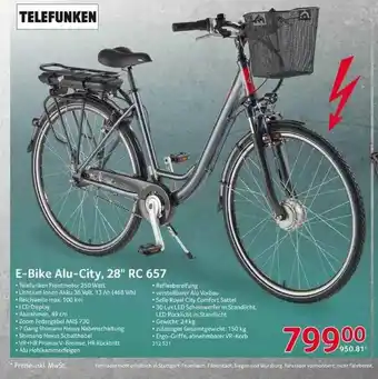 Selgros Telefunken E-bike Alu-city, 28 Angebot