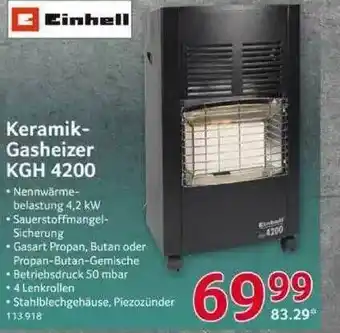 Selgros Einhell Keramik-gasheizer Kgh4200 Angebot