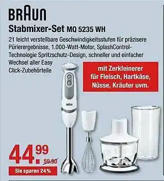 V Markt Braun Stabmixer-set Mq5235wh Angebot