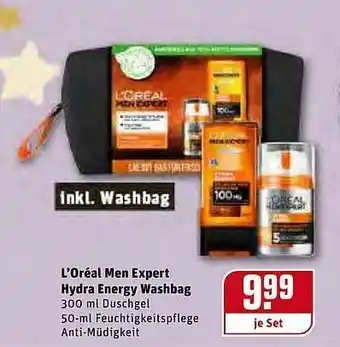 REWE L'oréal Men Expert Hydra Energy Washbag Angebot