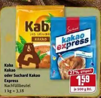 REWE Kaufpark Kaba Kakao Oder Suchard Kakao Express Angebot