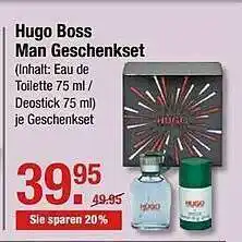 V Markt Hugo Boss Man Geschenkset Angebot