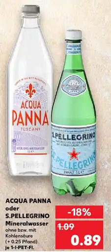 Kaufland ACQUA PANNA oder S.PELLEGRINO Mineralwasser Angebot