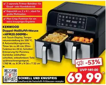 Kaufland KENWOOD Doppel-Heißluftfritteuse HFM20.000MB Angebot