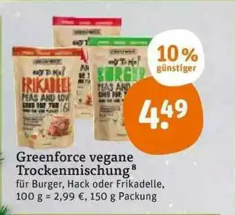 tegut Greenforce Vegane Trockenmischung Angebot