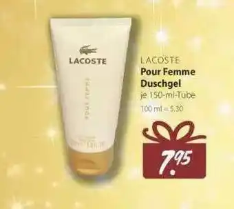 V Markt Lacoste Pour Femme Duschgel Angebot