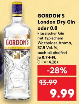 Kaufland GORDON'S London Dry Gin oder 0.0 Angebot