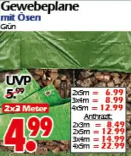 Wreesmann Gewebeplane mit Ösen Angebot