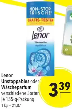 CITTI Markt Lenor Unstoppables oder Wäscheparfum Angebot
