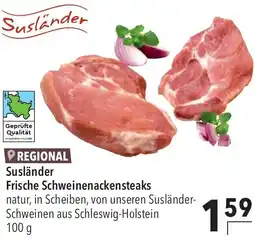 CITTI Markt Susländer Frische Schweinenackensteaks Angebot