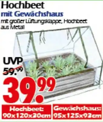 Wreesmann Hochbeet mit Gewächshaus Angebot
