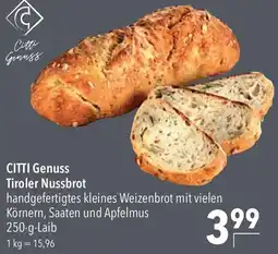 CITTI Markt CITTI Genuss Tiroler Nussbrot Angebot