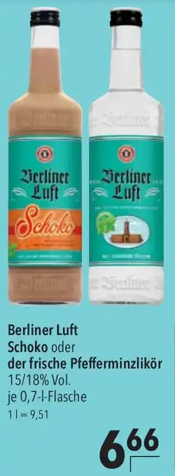 CITTI Markt Berliner Luft Schoko oder der frische Pfefferminzlikör Angebot