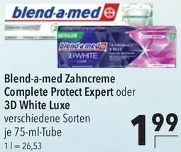 CITTI Markt Blend-a-med Zahncreme Complete Protect Expert oder 3D White Luxe Angebot
