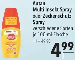CITTI Markt Autan Multi Insekt Spray oder Zeckenschutz Spray Angebot