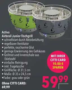 CITTI Markt Activa Airbroil Junior Tischgrill Angebot