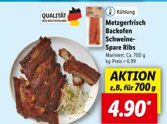 Lidl Metzgerfrisch backofen schweine-spare ribs Angebot