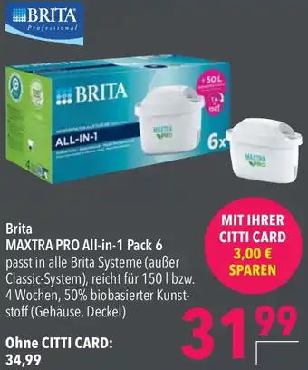 CITTI Markt Brita MAXTRA PRO All-in-1 Pack 6 Angebot