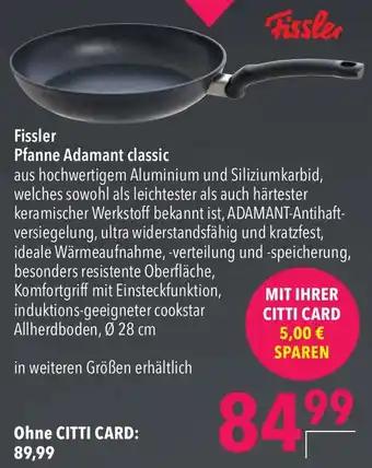 CITTI Markt Fissler Pfanne Adamant classic Angebot