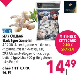 CITTI Markt STAR CULINAR Black Tiger Garnelen Angebot