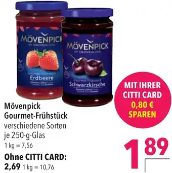 CITTI Markt Mövenpick Gourmet-Frühstück Angebot