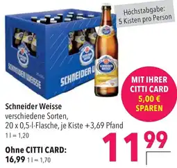 CITTI Markt Schneider Weisse Angebot