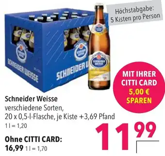 CITTI Markt Schneider Weisse Angebot