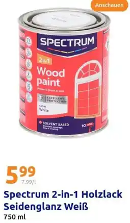 Action Spectrum 2-in-1 Holzlack Seidenglanz Weiß Angebot