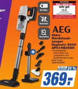 K+B Expert AEG Akku-Handstaubsauger Hygienic 8000 AP81HB25SH Angebot