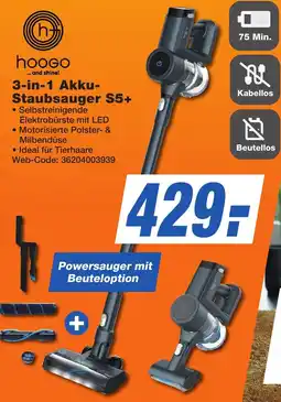 K+B Expert Hoogo 3-in-1 Akku Staubsauger S5+ Angebot