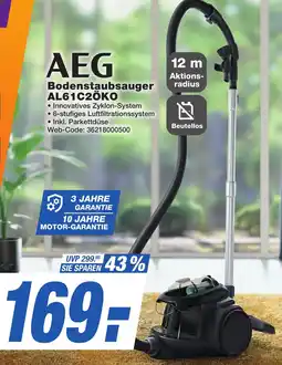 K+B Expert AEG Bodenstaubsauger AL61C2ÖKO Angebot
