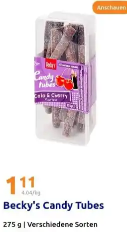 Action Becky's Candy Tubes Angebot