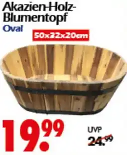 Wreesmann Akazien-Holz Blumentopf Angebot