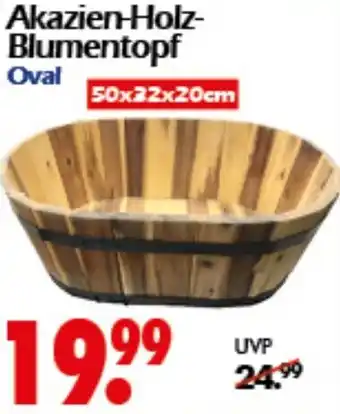 Wreesmann Akazien-Holz Blumentopf Angebot