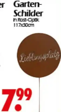Wreesmann Garten Schilder Angebot