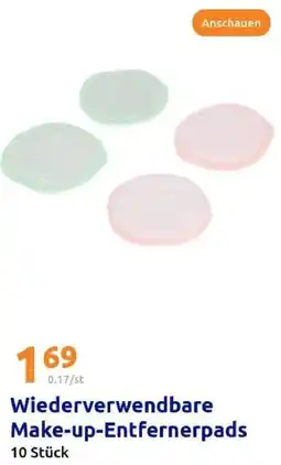Action Wiederverwendbare Make-up-Entfernerpads Angebot