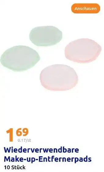 Action Wiederverwendbare Make-up-Entfernerpads Angebot