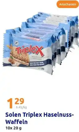 Action Solen Triplex Haselnuss Waffeln Angebot