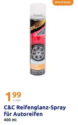 Action C&c reifenglanz-spray für autoreifen Angebot