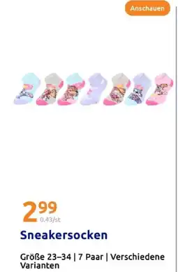 Action Sneakersocken Angebot