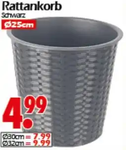 Wreesmann Rattankorb Schwarz Angebot