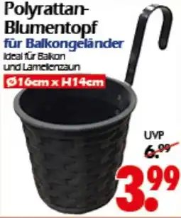 Wreesmann Polyrattan- Blumentopf Angebot