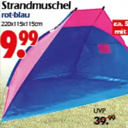 Wreesmann Strandmuschel rot-blau Angebot