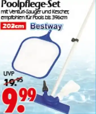 Wreesmann Poolpflege-Set mit Ventur-Sauger und Kescher empfohlen für Pools bis 396am 202cm Bestway Angebot