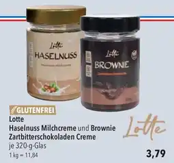 CITTI Markt GLUTENFREI Lotte Haselnuss Milch creme und Brownie Zartbitterschokoladen Creme Angebot