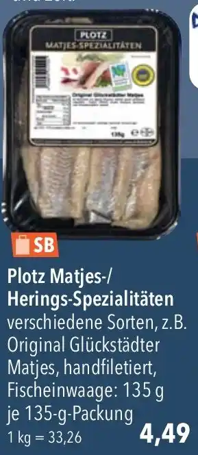 CITTI Markt Plotz Matjes-/ Herings-Spezialitäten Angebot
